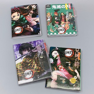 (พร้อมส่ง🇹🇭🇹🇭)สมุดโน๊ตเล่มเล็กแถมปากกาลายอนิเมะดาบพิฆาตอสูรKimetsu no Yaibaขนาด 7.3 x 9.9 CMมี60แผ่น