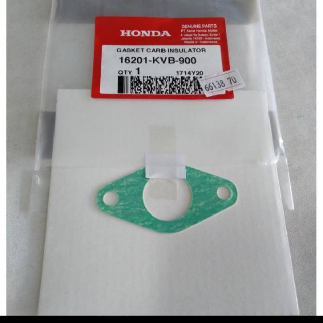 16201-KVB-900 คาร์บูเรเตอร์ GASKET INSULATOR HONDA VARIO 16201KVB900 รถจักรยานยนต์