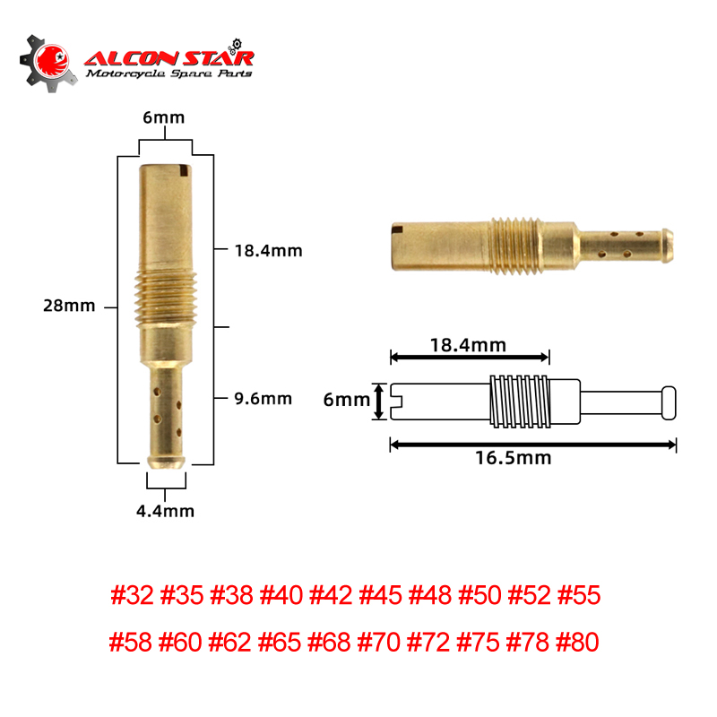 10pcs คาร์บูเรเตอร์รถจักรยานยนต์ Carb Pilot Jet ช้า Jet สําหรับ Keihin PWK PE FCR PWM PJ CVK KOSO OKO CBR CR GY6 สําหรับ Honda
