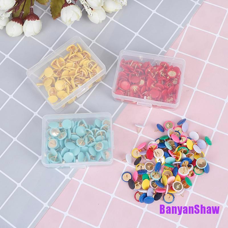 PRO400pcs Round Plastic Head Steel Push Pins Map Thumb Tacks Pin Office
