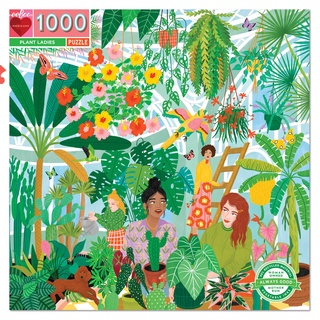 eeBoo Plant Ladies 1,000 Pc Sq Puzzle - จิ๊กซอว์ผู้หญิงปลูกต้นไม้ แบบ 1,000 ชิ้น