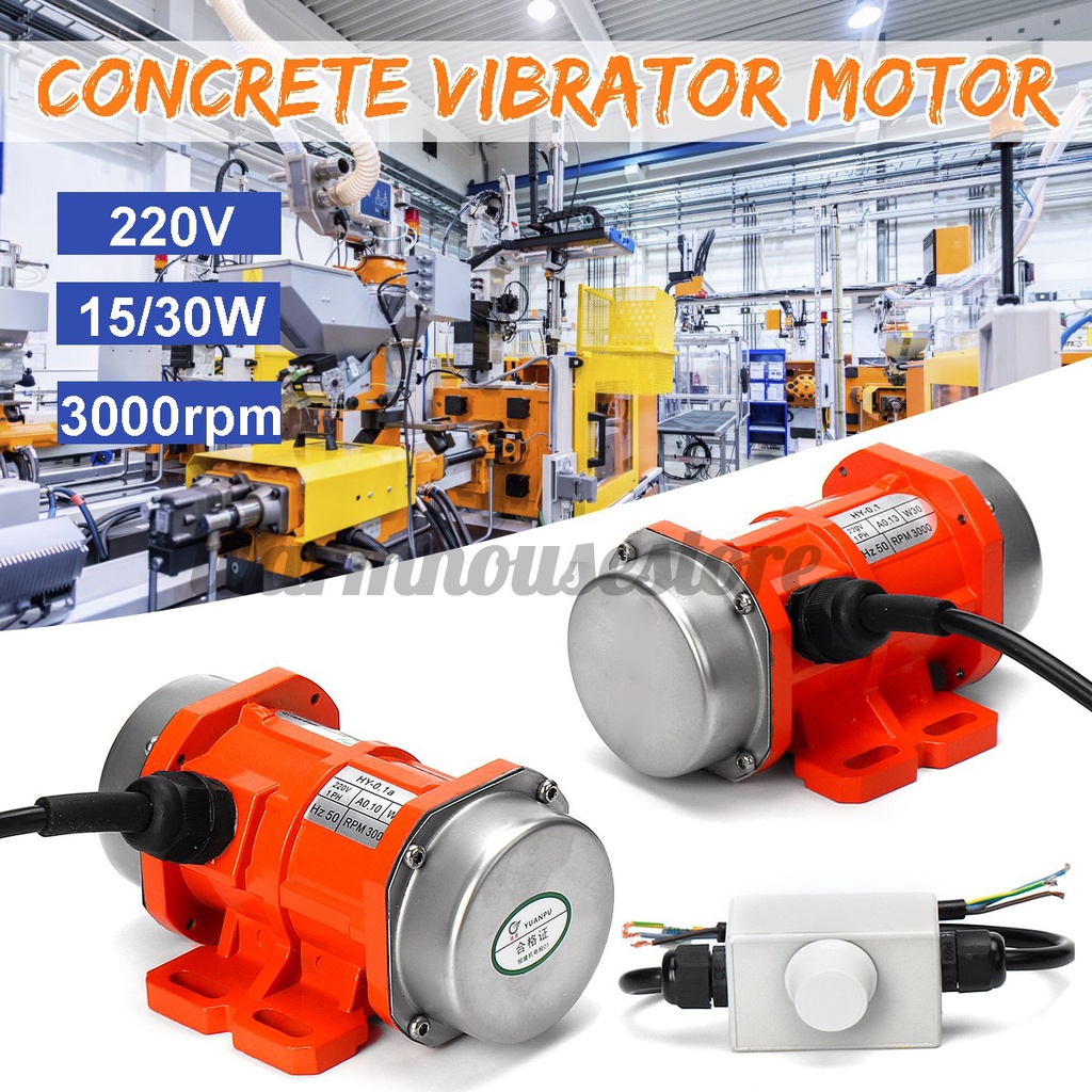 Concrete มอเตอร์สั่นสะเทือน 15 W / 30 W 220 V 3000 Rpm