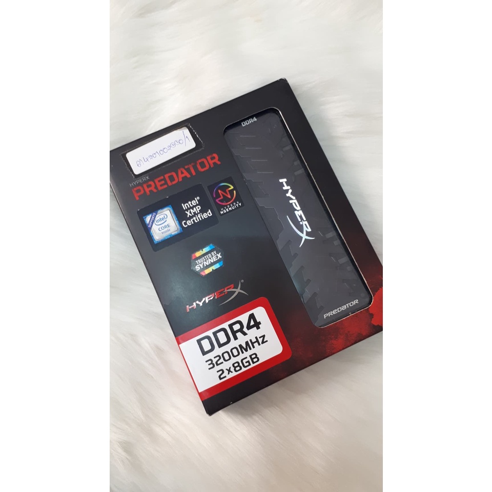 16GB (8GBx2) DDR4 3200MHz RAM (หน่วยความจำ) KINGSTON HyperX PREDATOR RGB (HX432C16PB3AK2/16)
