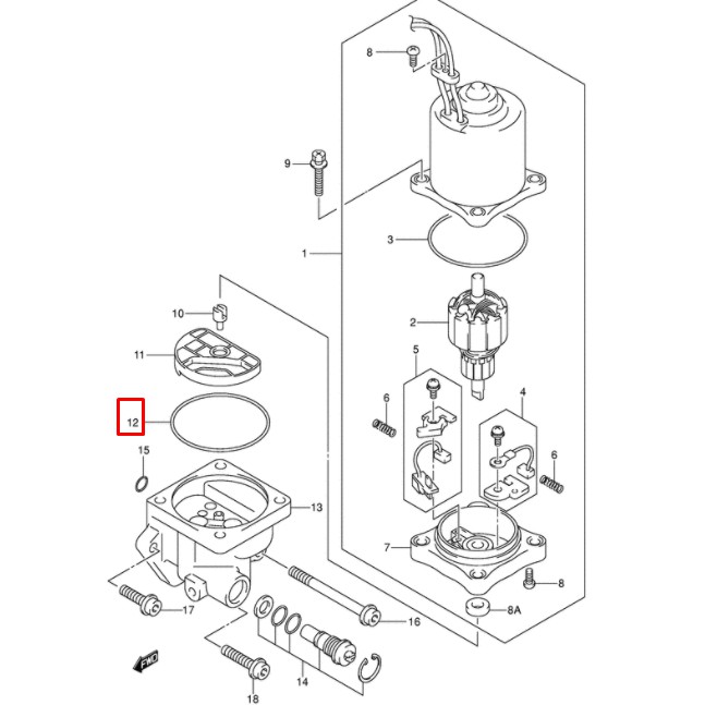 48585-95E00-000 O RING โอริง เครื่องยนต์เรือซุซุกิ Suzuki Outboard 48585-95E00 4858595E00000