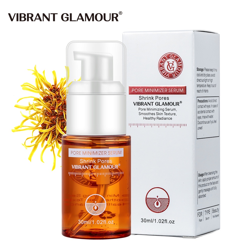 Vibrant GLAMOUR Pore Minimizer Serum Blackhead Pore Mninimizing เซรั่มบํารุงผิวหน้ารูขุมขนหดตัวกระชับเซรั่ม Blackhead Pore Rinning Serum Salicylic 30ml