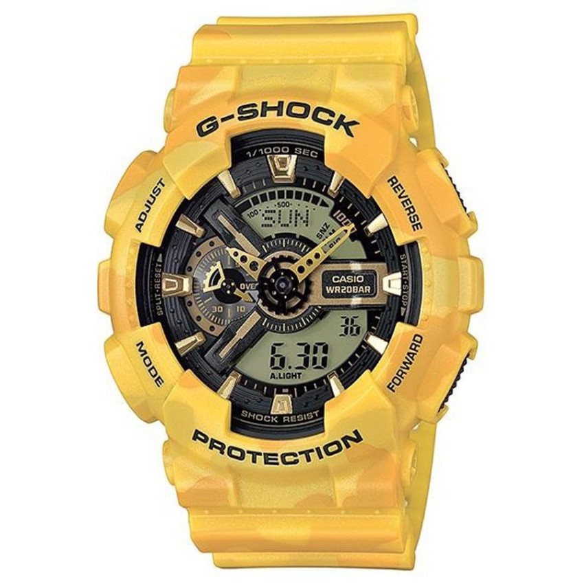 🔥ลดเพิ่ม 330 ใส่โค้ด INCZ8H3🔥 ﻿CASIO G-SHOCK LIMITED EDITION นาฬิกาข้อมือผู้ชาย สายเรซิ่น รุ่น GA-110CM-9ADR - Yellow