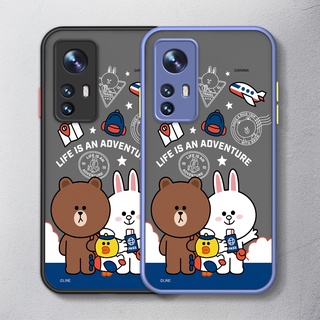 เคสโทรศัพท์มือถือ กันกระแทก ลายหมีบราวน์โคนี่ กระต่าย เด็กผู้หญิง สําหรับ Xiaomi Mi 12 11 11T A3 Pro Ultra Lite For Soft Case Phone Casing Camera Lens Protector Full Cover simple Silicone Cases mobile covers