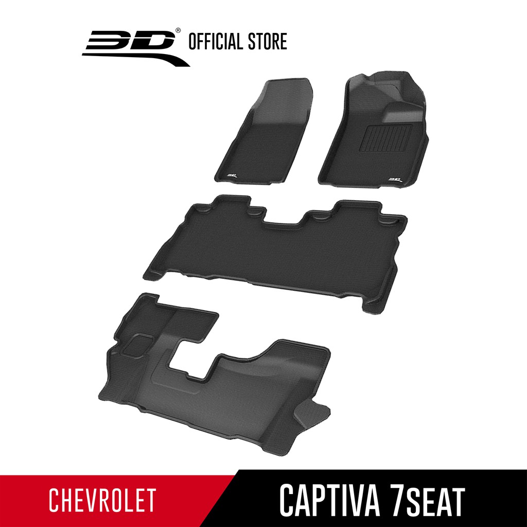 3D Mats พรมปูพื้น รถยนต์ CHEVROLET CAPTIVA 7 SEAT 2019-2024 รางวัลการออกแบบระดับโลก Maxpider พรมกันลื่น พรมกันนํ้า พรมรถยนต์