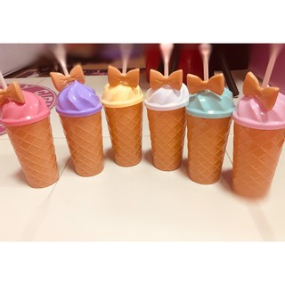 พร้อมส่ง‼️ แก้วนำ้พลาสติก ทรงไอครีม 🍦🍦