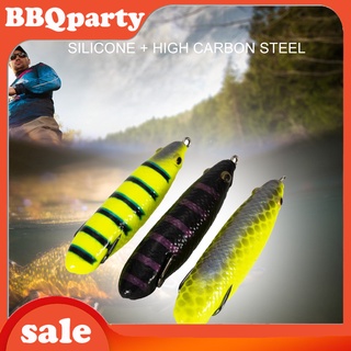 BBQparty Fishing Lure High Simulation Eyes Lifelike Silicone Minnow Artificial Fishing Bait for Fishing Lover