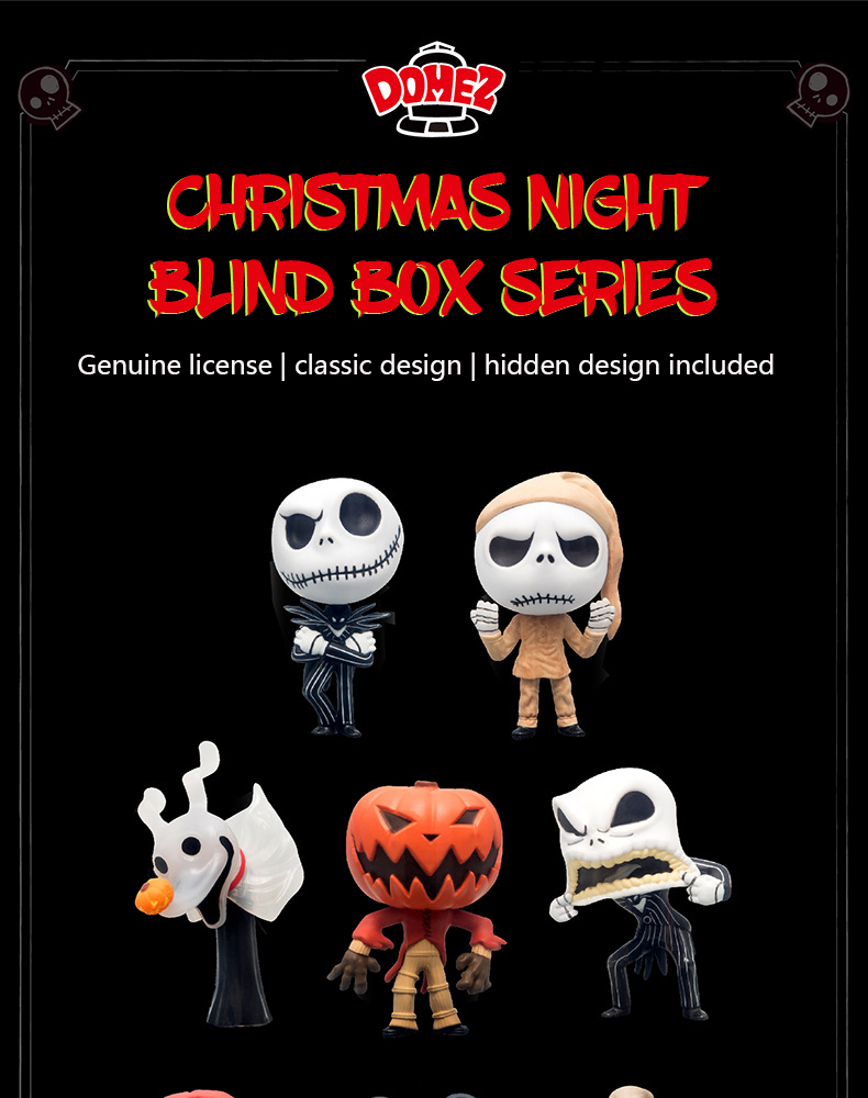 Disney Blind Box The Nightmare Before Christmas Halloween Figures Jack Sally Action Figure Vc Collectible Anime Model To 536