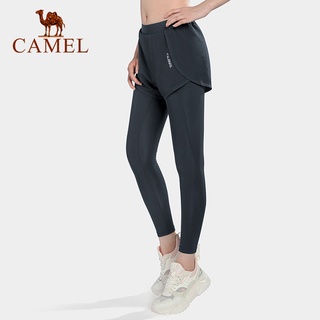 Camel กางเกงกีฬาปลอม แบบแห้งเร็ว สองชิ้น สําหรับผู้หญิง