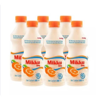 มิกกุ กลิ่นส้มผสมโยเกิร์ต ขนาด 180ml ยกแพ็ค 6ขวด ดีโด้ DEEDO MIKKU ORANGE YOGHURT