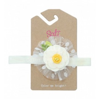 SATI - ผ้้าคาดผม A. HB WHITE FLOWER HB073