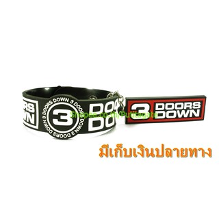 3 Doors Down  ริสแบนด์และพวงกุญแจ  กำไลยาง ปั๊มนูน วงร็อค wk205 เกรดเอ