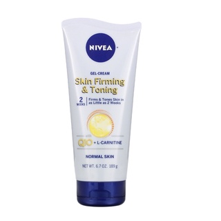 Nivea Skin Firming &amp; Toning Gel-Cream with Q10 + L-Carnitine, 6.7 oz (189 g)