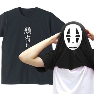 😈เสื้อยืดคอกลมแขนสั้น Back Flip Anime Mask (NO FACE ผีไร้หน้า)💯