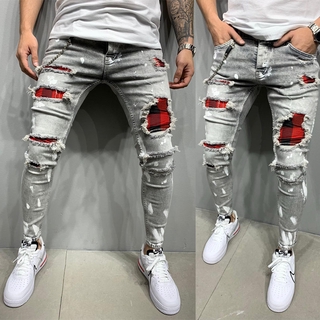 Men Jeans skinny Pant กางเกงยีนส์ผู้ชายเท่ๆ กางเกงยีนส์ กางเกงยีนส์ผู้ชาย ขากระบอกเล็ก ยีนส์ขาเดฟ กางเกงผู้ชาย กางเกงขายาว