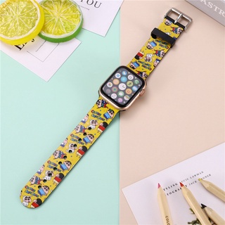 สายนาฬิกาข้อมือ ลายการ์ตูน ShinChan IMD แบบเปลี่ยน สําหรับ apple watch band For iWatch Series 8 7 SE 6 5 4 3 2 1 Correa 38 40 41 42 44 45 มม.