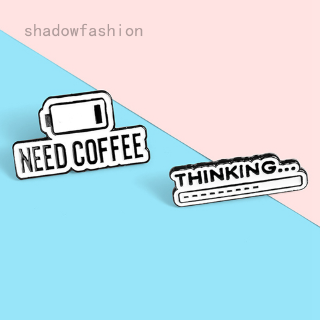 เข็มกลัด รูปกาแฟ Mind Enamel pin เรียบง่าย เครื่องประดับ สําหรับเพื่อน