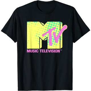 เสื้อยืด พิมพ์ลายโลโก้ Mtv Neon สําหรับผู้ใหญ่Size S-5XL