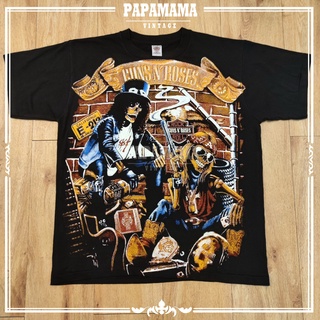 [ GUN N ROSES ] OVP tag resurreccion  กันเอนโรสเสส ป้ายดาบแดง เสื้อร๊อค เสื้อวง เสื้อทัวร์ papamama vintage