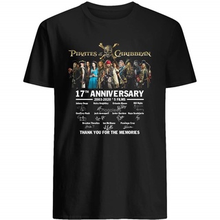 #ภาพยนตร์โจรสลัด #เสื้อยืดแขนสั้น พิมพ์ลาย Caribbean ครบรอบ 17 ปี 2003-5 ปี สําหรับผู้ชาย และผู้หญิง