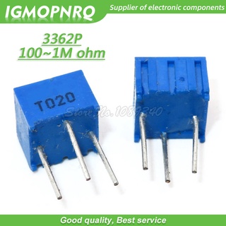 10pcs 3362P 101 201 501 102 202 502 103 203 503 Trimpo Trimmer Potentiometer 3362 500R 1K 2K 5K 10K 20K 50K 100K 3362P-1-103LF