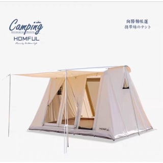 Hitorhike x Homful Cotton Canvas Tent ขนาดใหญ่10x10ft.(6 คน) , ขนาดกลาง8.5x6ft.(3คน)💥พร้อมส่งทุกวัน🎉