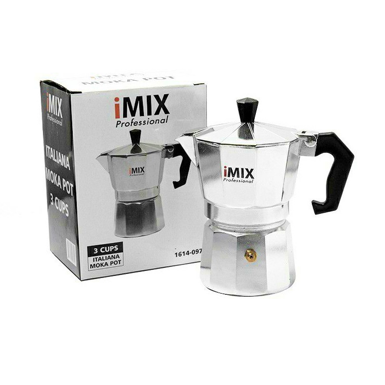 iMix 3cup หม้อต้มกาแฟ กาต้มกาแฟ มอคค่าพอท (MOKA POT) อลูมิเนียม