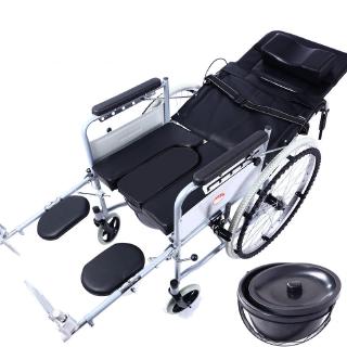 FOLDING Wheelchair วีลแชร์ รถเข็นผู้ป่วย รุ่น โครงเหล็กชุบโครเมี่ยม พับเก็บได้-bigsale