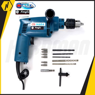 NAZA Fengli Z1JE-SF2-13 สว่านไฟฟ้า กระแทก สว่านกระแทก HAMMER DRILL อุปกรณ์ครบ พร้อม กล่อง และ มือจับ สว่าน 13 mm.