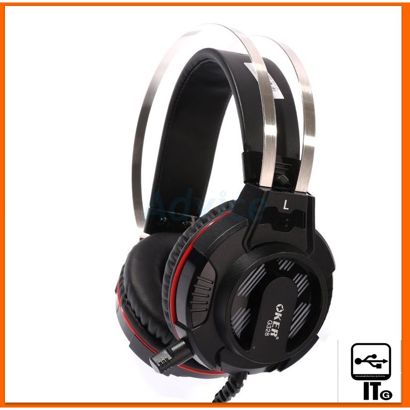 Headset OKER (7.1) G328 Gaming หูฟังสำหรับเล่นเกม หูฟังประกัน 1Y