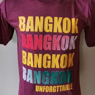 เสื้อยืดผู้ชายคอกลมมีแขน ลายBangkok