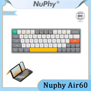 Nuphy Air60 คีย์บอร์ดเกมมิ่ง บลูทูธไร้สาย สวิตช์ต่ํา ไฟ RGB สามโหมด สําหรับสํานักงาน