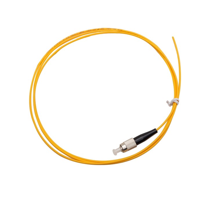 FC-Pigtail Single-mode 9/125um(G652D) OD:3.0mm, PVC 1.5M สีเหลือง 4เส้น/แพ็ค