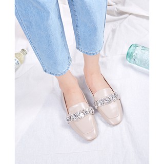 Minx รุ่น  belle รองเท้า loafer ประดับเพชร
