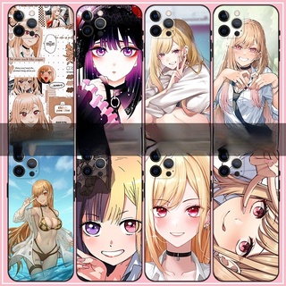 My Dress-Up Darling Phone Case Inui Sajuna Anime Kitagawa Marin Protective Case Costume Play Custom Dressing Figure Fall in Love Protective Case Cool Black Silk Student Personality Dressup Beauty JK Uniform Girl COS Swimsuit Stockings