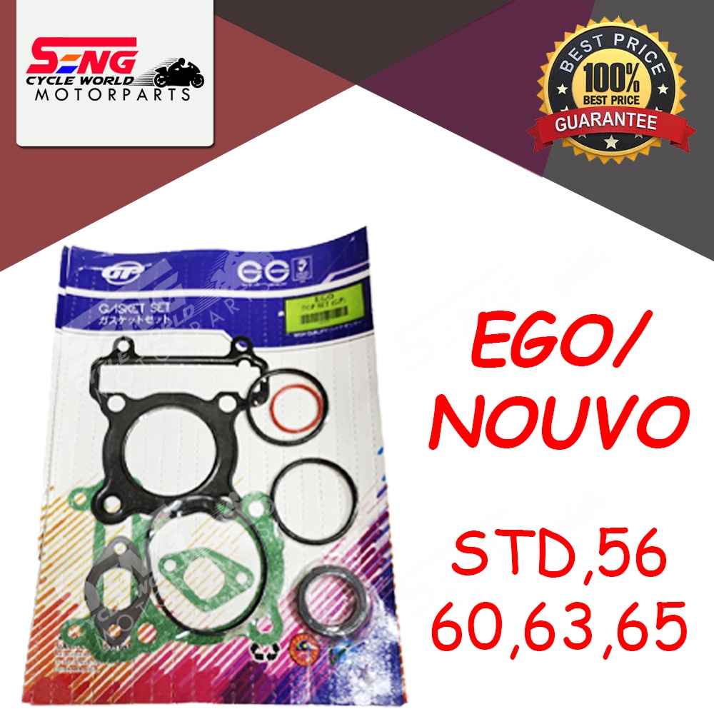 EGO/ EGO S/ NOUVO AT/ NOUVO S TOP ENGINE GASKET SET (STD, 56, 59, 60 63 65 MM)