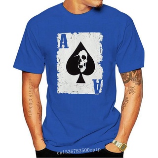 [S-5XL] เสื้อยืด พิมพ์ลาย Ace Of Spades Tattered Playing Card คุณภาพสูง สําหรับผู้ชาย