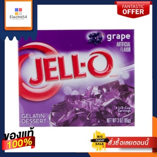 (แพ็ค3)Jell-o Grape 85g/เยลลี่องุ่น 85g(Pack 3)Jell-o Grape 85g/Grape Jelly 85g