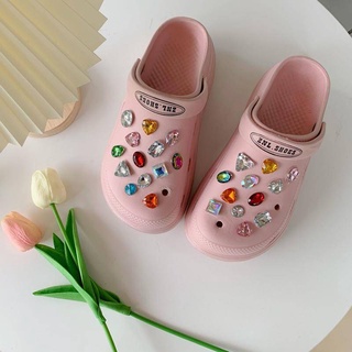 【🎈Ooyoudo】Ins อุปกรณ์เสริม DIY jibz crocs s charm jibz ชุดตกแต่งหัวเข็มขัด (ไม่มี)【แตะผู้หญิง jibbitz อุปกรณ์เสริม】