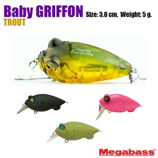 MEGABASS BABY GRIFFON TROUT เหยื่อปลอม เหยี่อตกปลา เหยื่อ อุปกรณ์ตกปลา ขนาด 3.8 cm