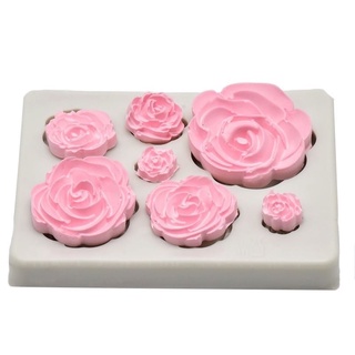 Rose Silicone ซิลิโคน ดอกกุหลาบ บล็อคซิลิโคน ดอกกุหลาบ 7 ขนาดในแผ่นเดียว