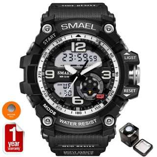 SMAEL นาฬิกาข้อมือผู้ชาย Sport Digital  รุ่น SM1617 (Black/White)