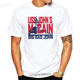 ใหม่ เสื้อยืดลําลอง แขนสั้น พิมพ์ลาย John Mccain Big Bad John สีดํา สําหรับผู้ชาย Nanhmo30Ppakbm17Size S-5XL