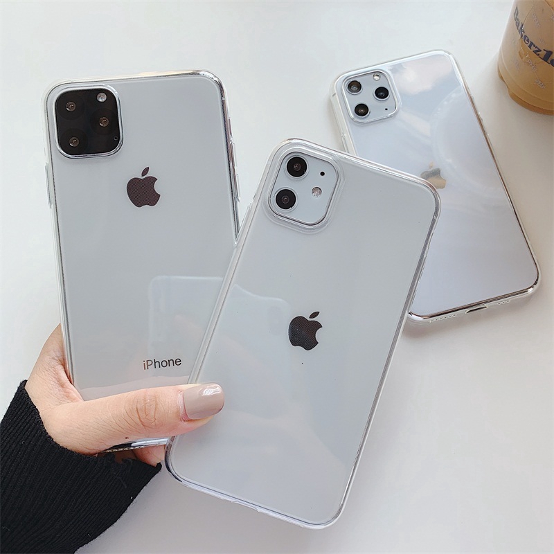 เคสโทรศัพท์ซิลิโคนแบบบางสำหรับ IPhone 11 pro Max XR XS MAX Clear Casing iPhone 5 5s se 6 6s 7 8 Plus