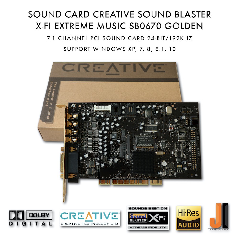 Sound Card Creative Sound Blaster X-Fi XtremeMusic SB0670 7.1 Channel (ใช้กับ slot PCI เท่านั้น) Gol
