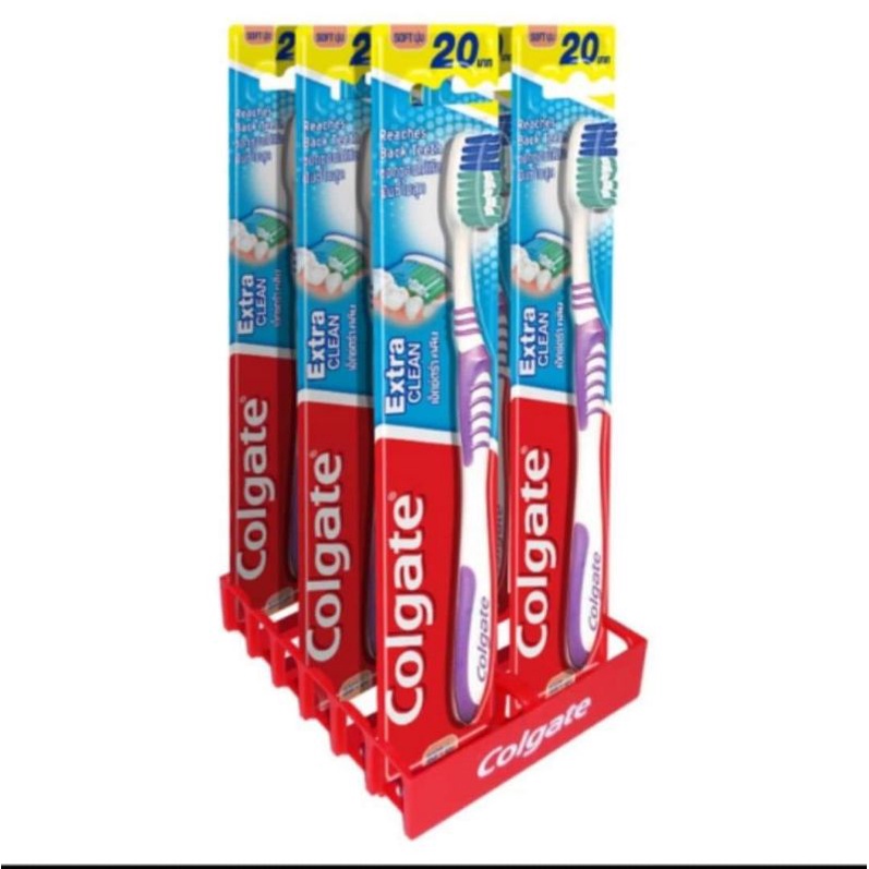 แปรงสีฟัน คอลเกต เอ็กตร้าคลีน ขนแปรงนุ่ม แพ็คละ 6 ด้าม ++Colgate Toothbrush Extra clean 6pcs/pack++