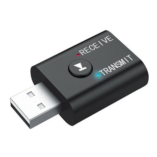 ราคา2 in 1 USB บลูทูธ ตัวรับส่งสัญญาณ USB Bluetooth5.0 Adapter Audio Transmitter Bluetooth 	Receiver สำหรับ PC / Notebook